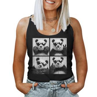 Cool Panda With Sunglasses Photobooth Giant Panda Bear Women Tank Top - Thegiftio UK