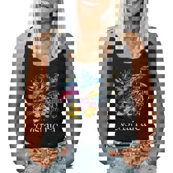 Costa Rica Sea Turtle Flowers Diving Surfer Souvenir Women Tank Top - Thegiftio