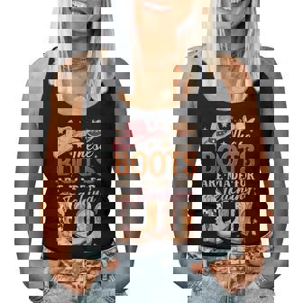 Cowboy Teacher These Boots Are Made-For Teaching School Women Tank Top - Monsterry