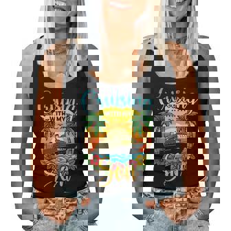 Cruising With My Son Mom Dad Cruise Vacation Matching Women Tank Top - Monsterry