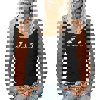 Cute Animal Lover Horse And Dog Heartbeat Women Tank Top - Monsterry