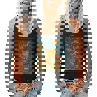 Cute Christmas Tabby Orange Cat Mom Kitten Santa Claus Women Tank Top - Monsterry