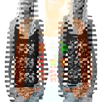 Cute Dental Santa Crew Dentist Pjs Christmas Xmas Women Women Tank Top - Thegiftio