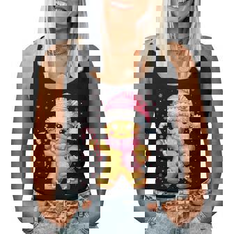 Cute Gingerbread Pink Candy Cane Christmas Xmas Girl Women Women Tank Top | Seseable UK