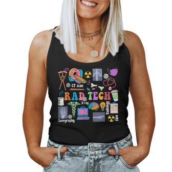 Cute Rad Tech Retro Groovy Radiology Technician X-Ray Tech Women Tank Top - Monsterry