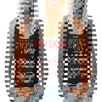 Cute Santa Claus Physical Therapy Pt Therapist Christmas Women Tank Top | Seseable UK