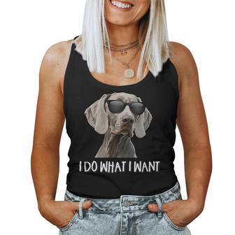 Cute Do What I Want Weimaraner Lover Women Tank Top - Thegiftio UK