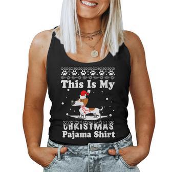 Dachshund Dog Xmas This Is My Christmas Pajama Women Tank Top - Thegiftio UK