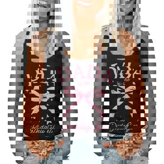 Dada Of The Birthday Girl Coquette Bow Matching Family Women Tank Top | Seseable UK