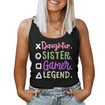 Daughter Sister Gamer Legend Video Gaming Girls Ns Women Tank Top - Thegiftio UK