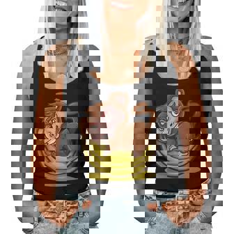 De Mono Niños Orangután De Plátano Zoo Circo Cuello Camiseta sin mangas para mujer - Regaloses