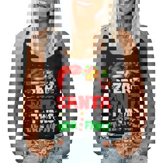 Dear Santa It Was Her Fault Pjs Christmas Xmas Women Women Tank Top | Seseable CA