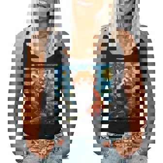 Con Panda Rosso Eofficean Gogh Con Nottetellata Canotta da donna - Novitaregali