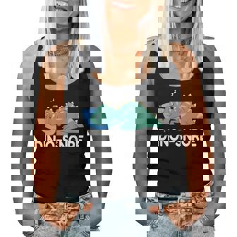 Dino Snore Dinosaur Pajamas For Women Women Tank Top - Thegiftio