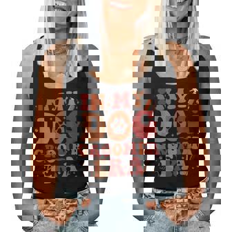 In My Dog Groomer Era Groovy Dog Grooming Pet Stylist Women Tank Top - Thegiftio