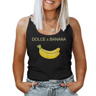 Dolce And Banana ファニーキュートグラフィックデザインバナナtシャツ レディースタンクトップ - Kawaiitshirt