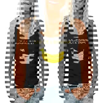 Dolce And Banana ファニーキュートグラフィックデザインバナナtシャツ レディースタンクトップ - Kawaiitshirt