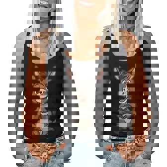 Donkey With Heart Sweet Donkey Motif With Heart Symbol Women Tank Top | Seseable FR