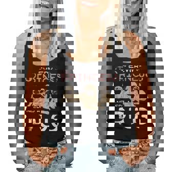 Donne Cane Pug Ogni Principessa Ha Bisogno Di Un Carlino Canotta da donna - Novitaregali