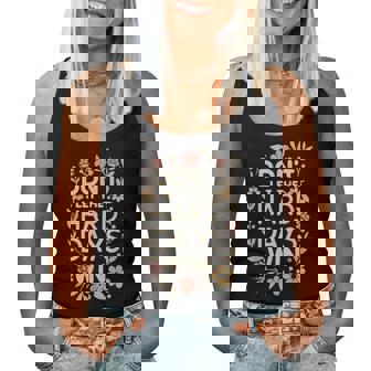 Don't Let The Hard Days Win Flower Inspirational Quote Women Tank Top - Monsterry