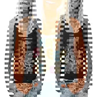 Eatleep Be Edwin Repeat Groovy Retro Edwin レディースタンクトップ - Kawaiitshirt