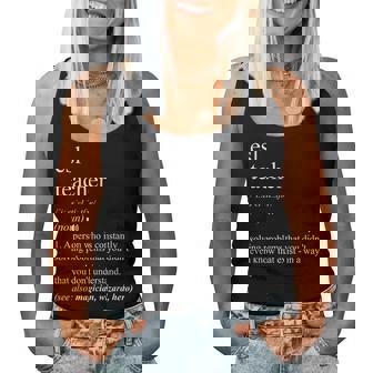 Esl Teacher Dictionary Definition Women Women Tank Top - Thegiftio