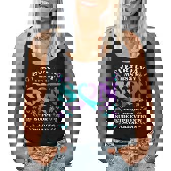 Everyday I Miss My Son Support Suicide Prevention Awareness Women Tank Top - Thegiftio