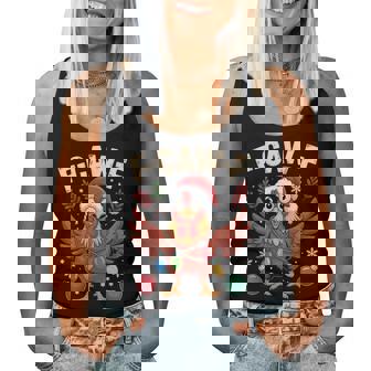 F-Caw-F Chicken Christmas Humor For Festive Animal Lovers Women Tank Top | Seseable CA