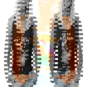 F-Caw-F Christmas Chicken Humor F-Caw-F Rooster Meme Women Tank Top - Thegiftio