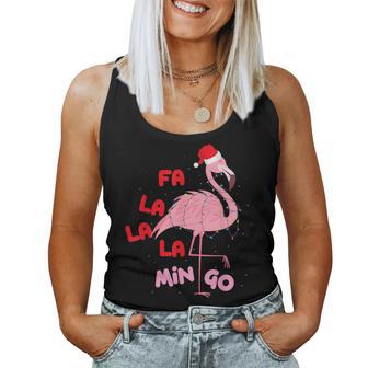 Fa La La La Mingo Cute Flamingo Christmas Xmas Women Tank Top - Thegiftio UK
