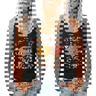 Fall In Love With Math Retro Thanksgiving Teacher Autumn Women Tank Top | Mazezy