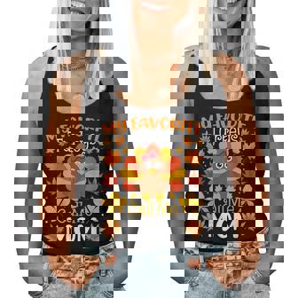 My Favorite Turkeys Call Me Mom Thanksgiving Family Women Tank Top - Monsterry