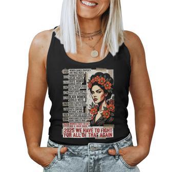 Feminist Protest Activism Rights History Timeline Women Tank Top - Thegiftio UK