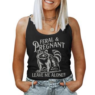 Feral And Pregnant Racoon Pregnancy Mom To Be 2026 Mom Women Tank Top - Thegiftio UK
