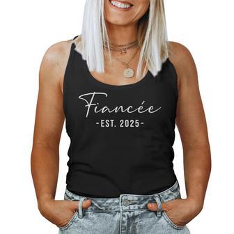 Fiancee Est 2025 Future Wife Engaged Wedding Engagement Women Tank Top - Monsterry