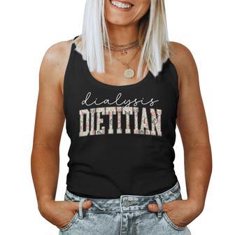 Floral Dialysis Dietitian Nutritionist Worker Nutrition Women Tank Top - Thegiftio UK