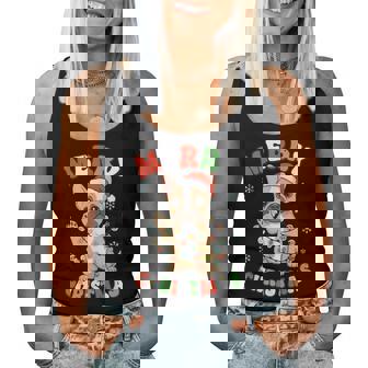 French Bulldog Christmas Pajamas Merry Christmas Women Tank Top - Seseable