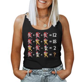 6 7 Christmas Dabbing Order Of Operations Math Teacher Women Tank Top | Seseable CA