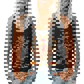 6 7 Thanksgiving Leopard Bow Turkey Six Seven Teacher Women Tank Top | Seseable CA