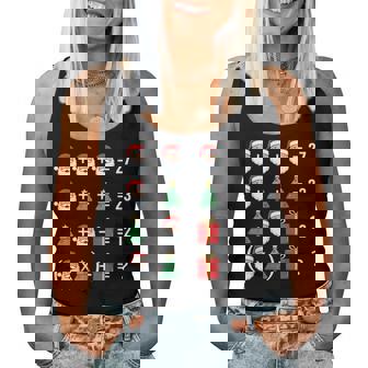 67 Santa Tree Math Teacher Christmas Xmas Humor Women Tank Top - Thegiftio