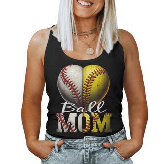 Ball Mom Softball & Baseball Baseball Softball Women Tank Top - Thegiftio