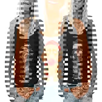 Beagle Santa Hat Bubble Merry Christmas Women Tank Top | Mazezy