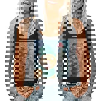 Cat Santa Hat Yeti Christmas Snow Meme Cool Selfie Women Tank Top | Mazezy