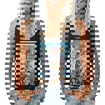 Cat Selfie Santa Claus Riding T-Rex Christmas Meme Women Tank Top - Monsterry