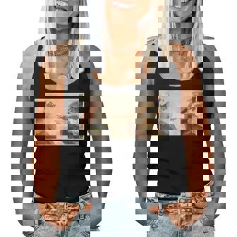 Cat Slap Sarcastic Creation Of Adam Cat Meme Cat Lover Women Tank Top | Seseable UK