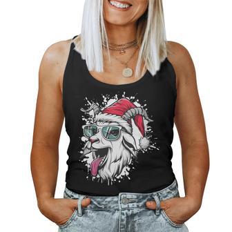 Christmas Goat Xmas Party Holidays Women Tank Top - Monsterry