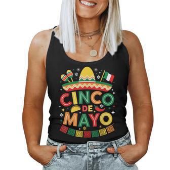 Cinco De Mayo Mexican Sombrero Hat Women Women Tank Top - Thegiftio