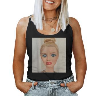 Disgusted Doll Face Meme Disgusting Reaction Sarcastic Women Tank Top - Thegiftio UK