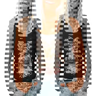 Girls Floral Leopard Holland Lop Rabbit Lover Women Tank Top | Seseable CA