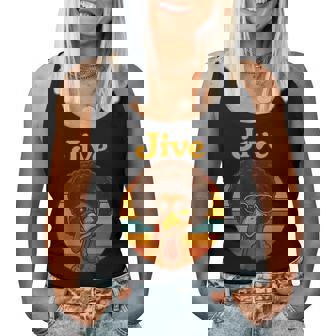 Jive Thanksgiving Turkey Day Retro Holiday Women Women Tank Top - Monsterry